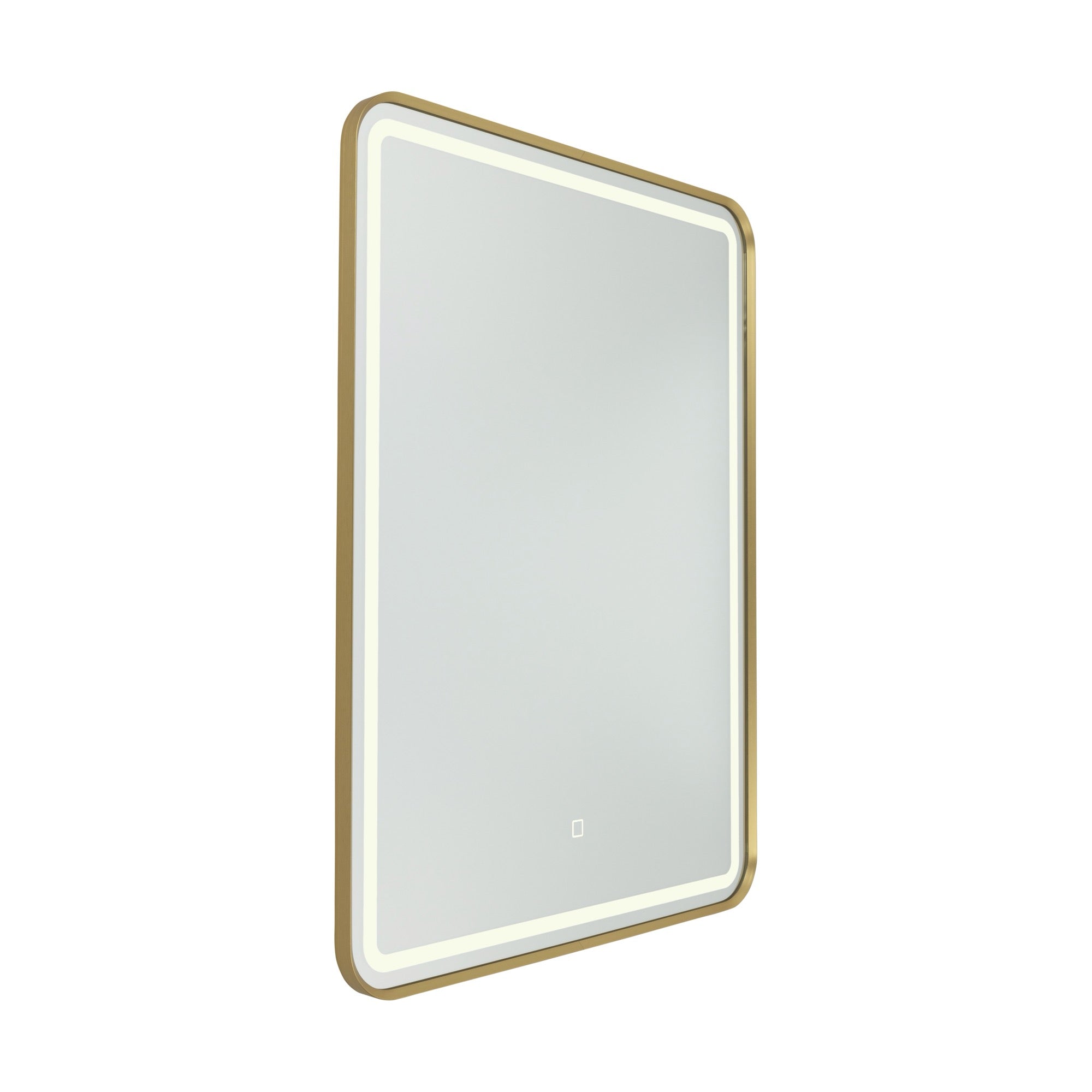 Reflections Collection Rectangular Bathroom Mirror Brushed Brass