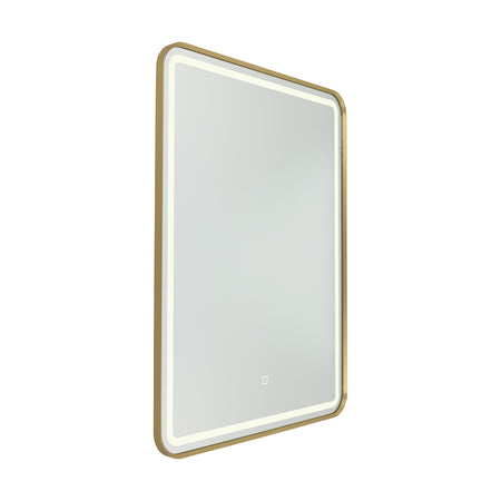 Reflections Collection Rectangular Bathroom Mirror Brushed Brass
