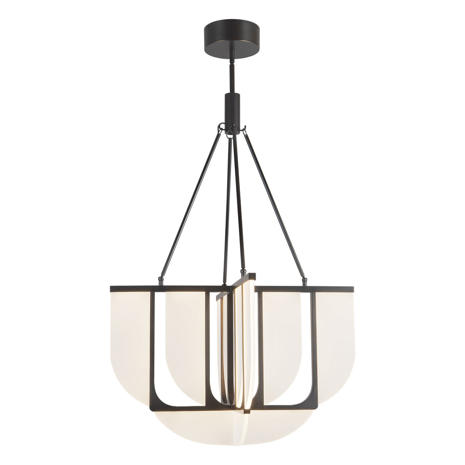 Anders 30-in Black dimmable LED Chandelier
