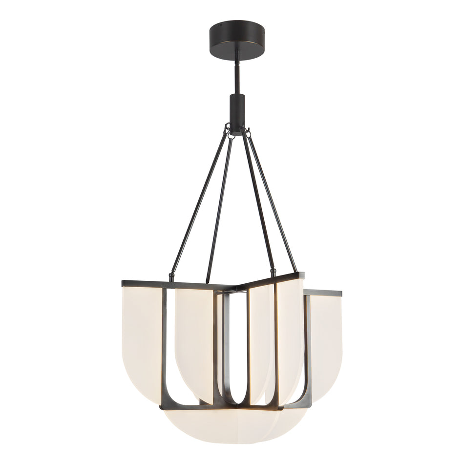 Anders 30-in Black dimmable LED Chandelier