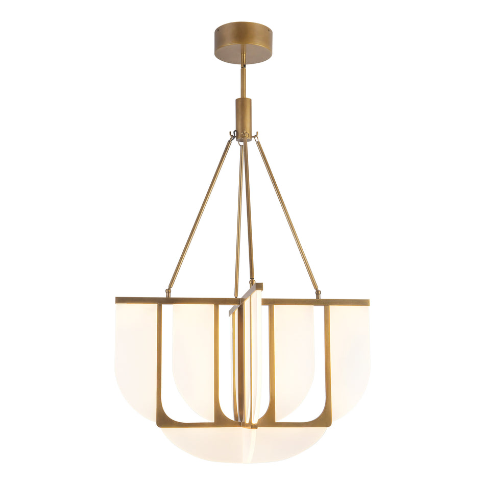 Anders 30-in Brass dimmable LED Chandelier