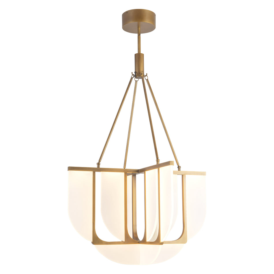 Anders 30-in Brass dimmable LED Chandelier