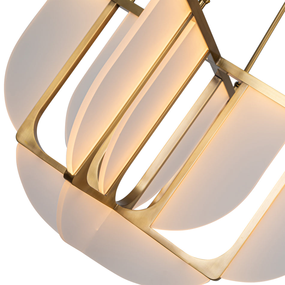 Anders 30-in Vintage Brass LED Chandeliers by ALORA