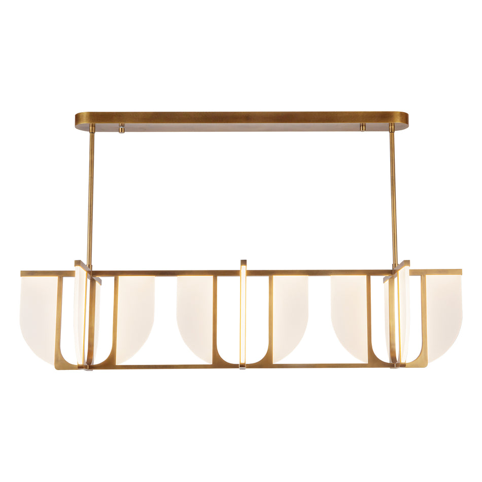 Anders 59-in Brass dimmable LED Linear Pendant