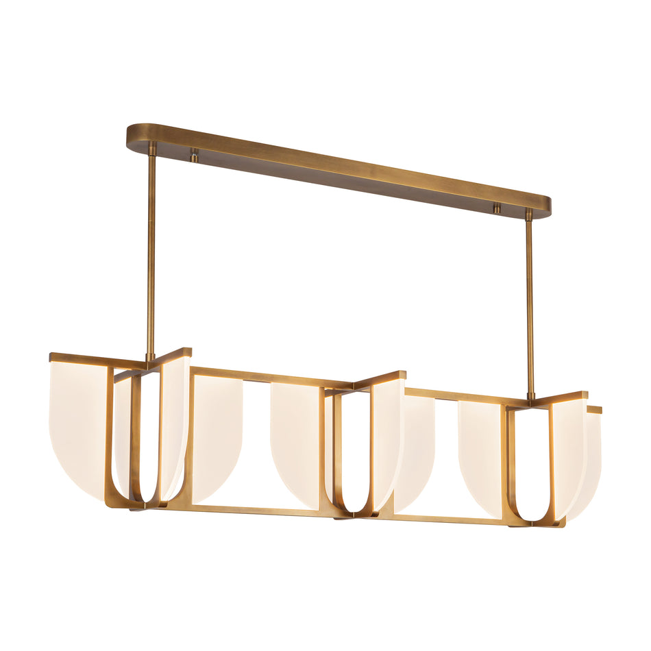 Anders 59-in Brass dimmable LED Linear Pendant