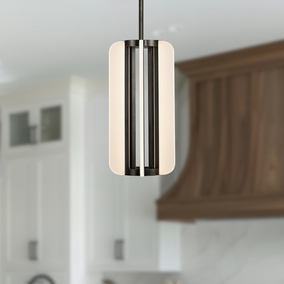 Anders 7-in Urban Bronze LED Pendant by ALORA