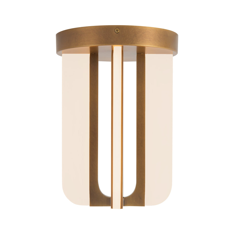 Anders 8-in Brass dimmable LED Semi-Flush Mount