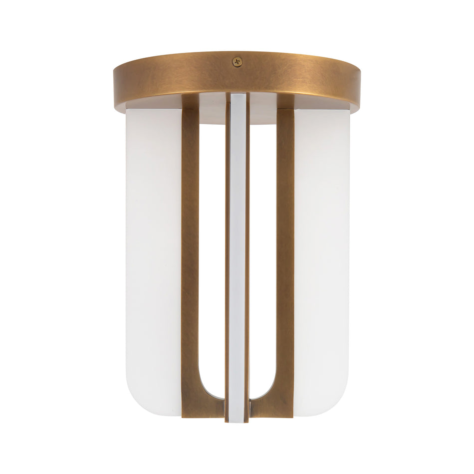 Anders 8-in Brass dimmable LED Semi-Flush Mount