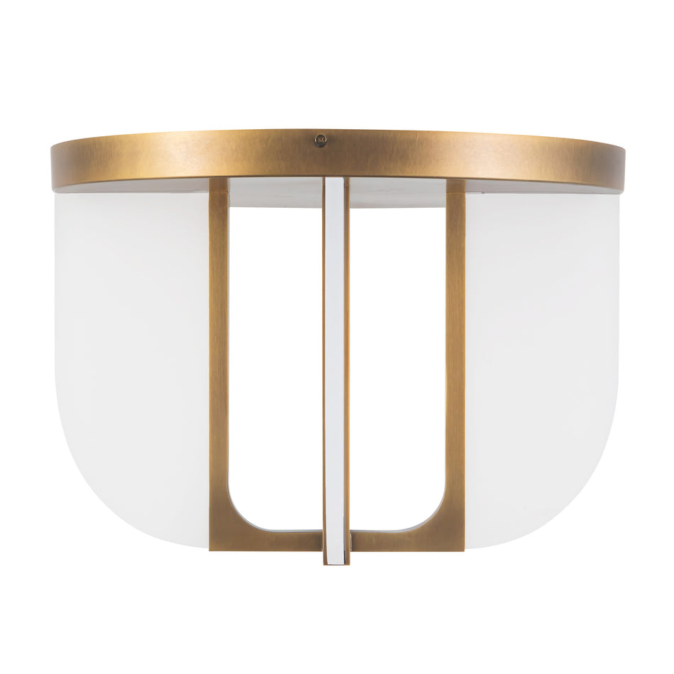 Anders 17-in Brass dimmable LED Semi-Flush Mount