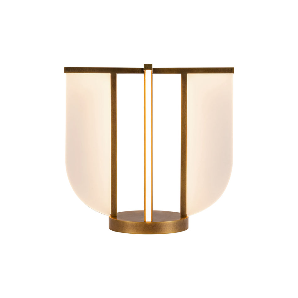 Anders 16-in Vintage Brass LED Table Lamp by ALORA