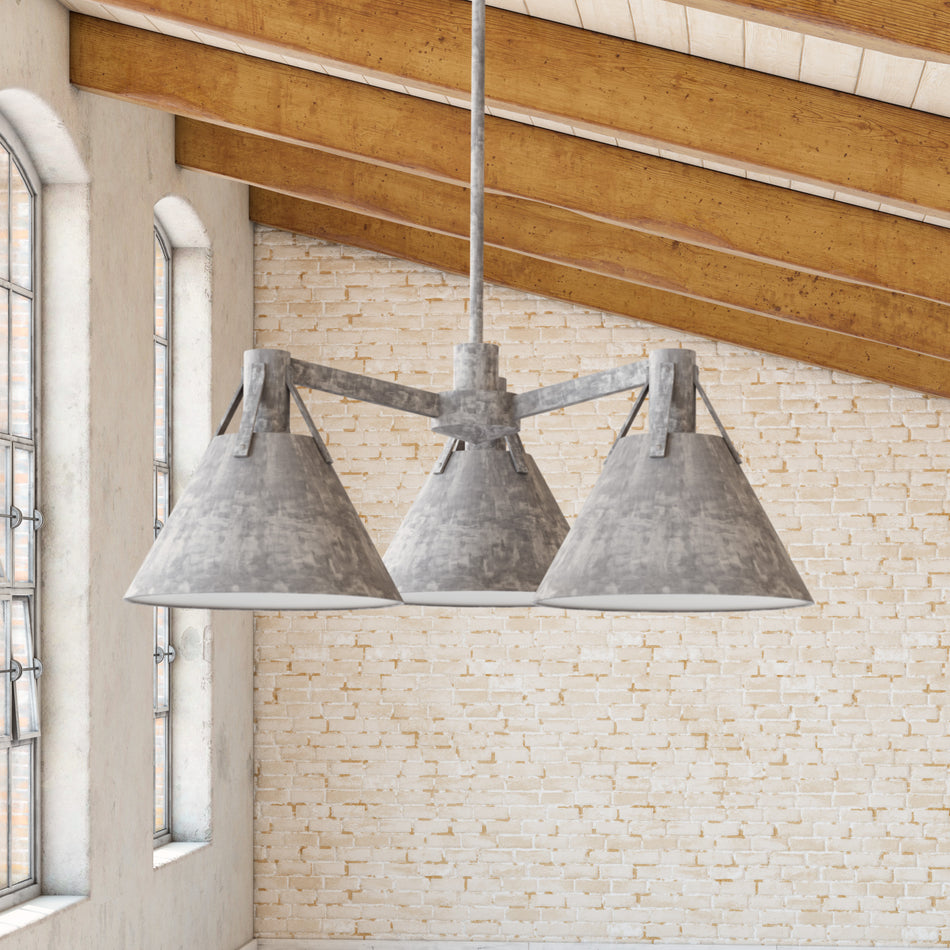 Archer 25-in Steel Shade 3 Lights Chandeliers by ALORA MOOD