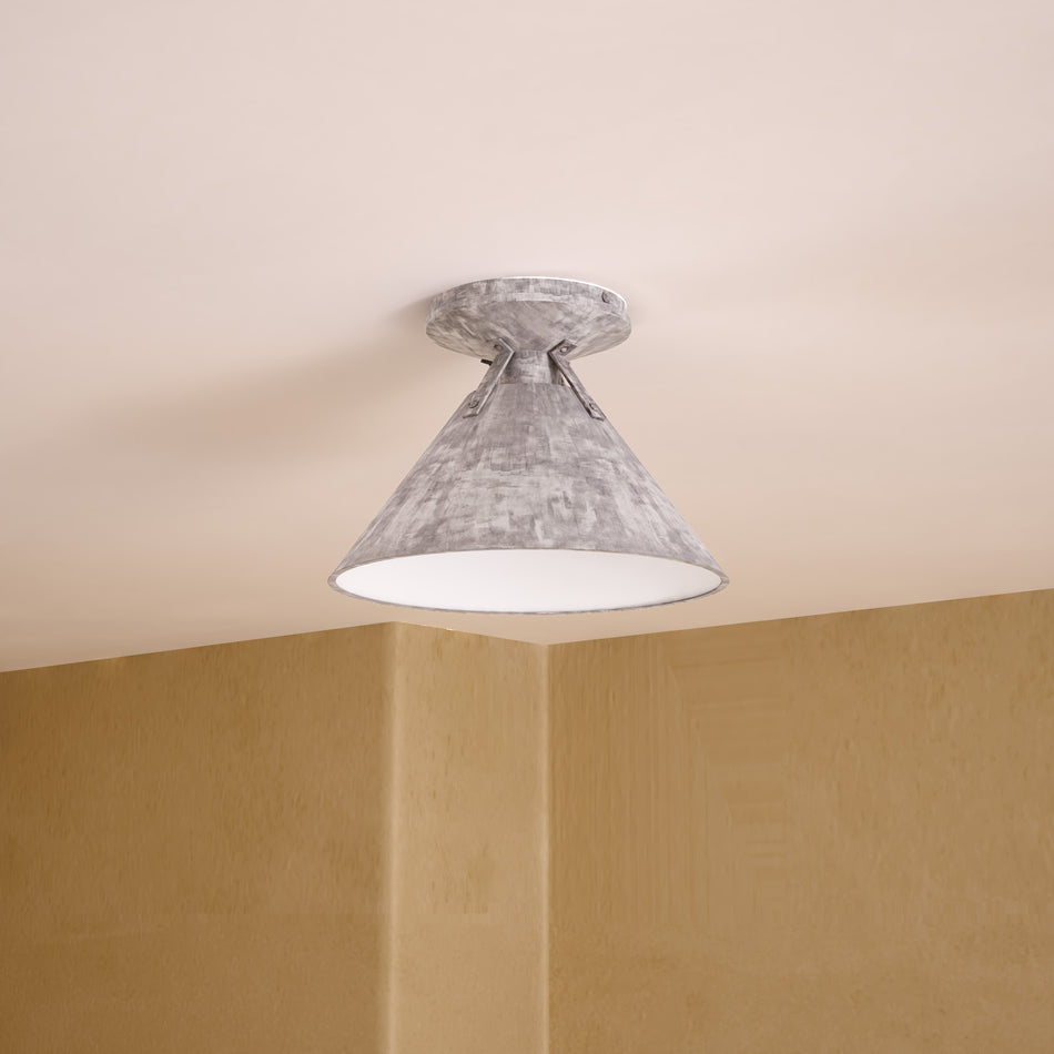 Archer 7-in Steel Shade 1 Light Flush Mount by ALORA MOOD