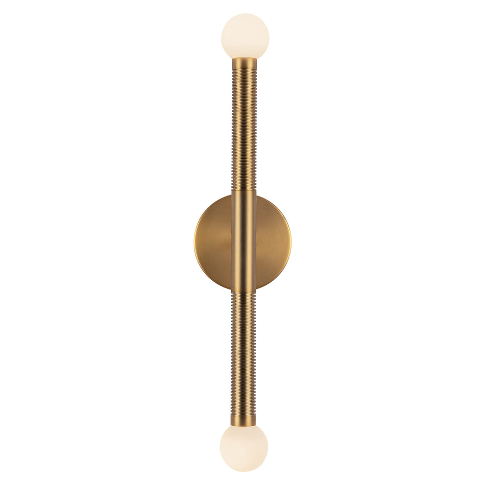 Arden 23-in Brushed Gold/Opal Glass LED Wall/Vanity Light by ALORA MOOD