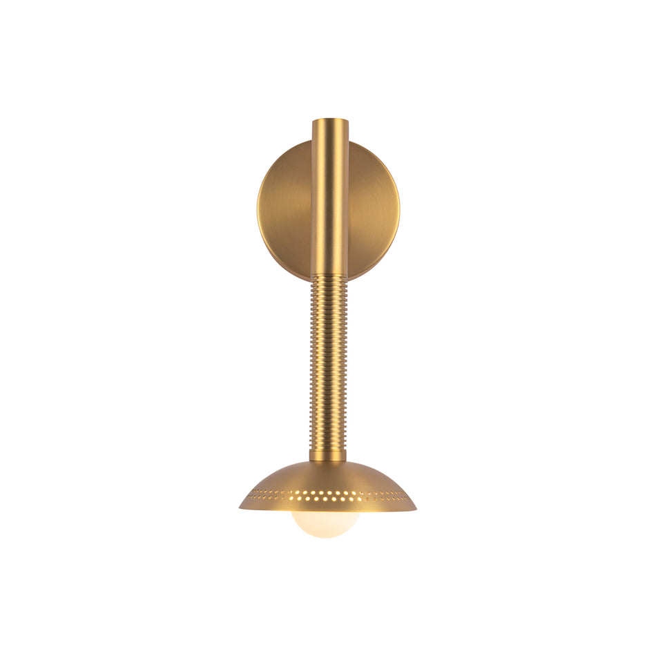 Arden 14-in Brushed Gold/Opal Glass LED Wall/Vanity Light