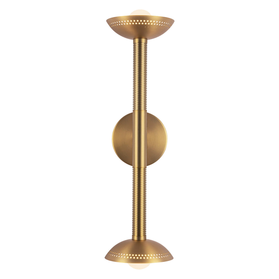 Arden 23-in Brushed Gold/Opal Glass LED Wall/Vanity Light