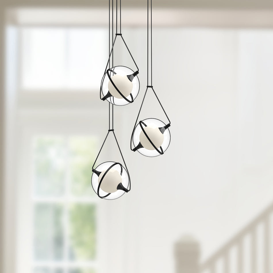 Aries 18-in Black LED Chandeliers by KUZCO
