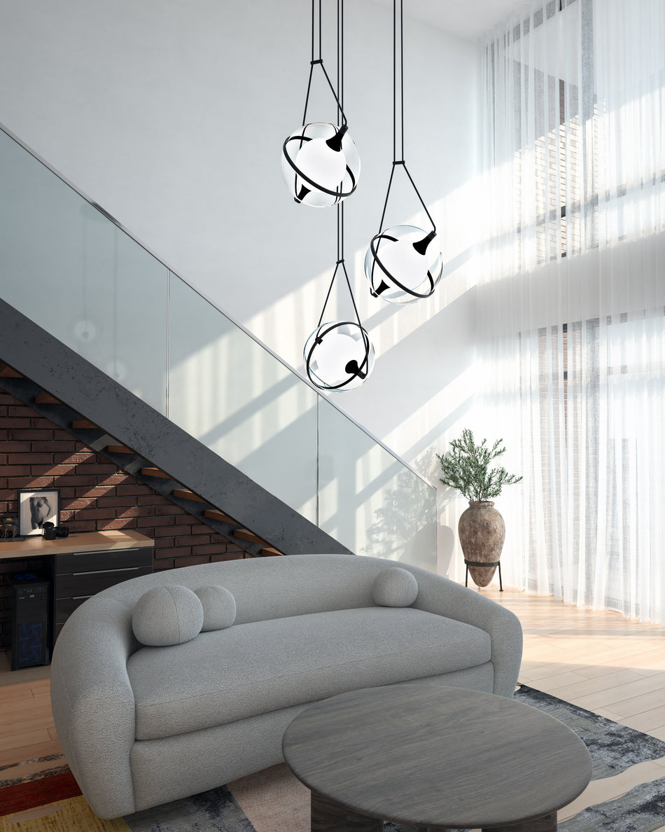 Aries 28-in Black LED Chandeliers by KUZCO