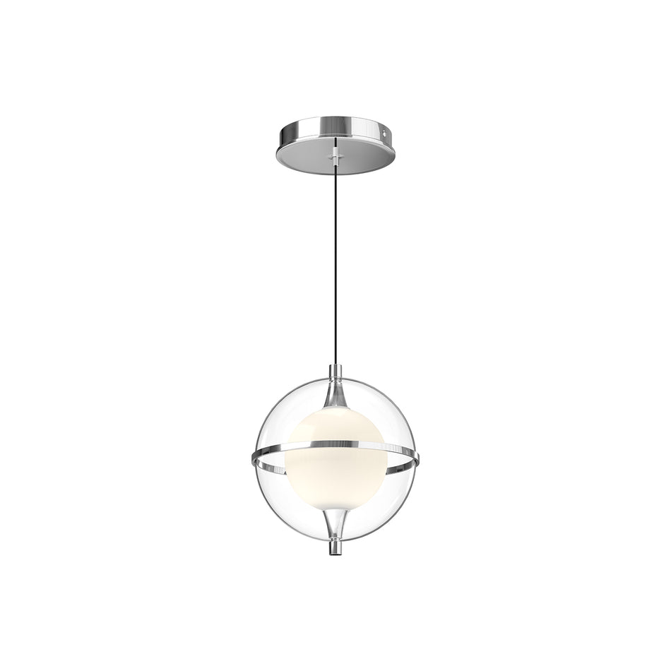 Aries 8-in Chrome LED Pendant by KUZCO