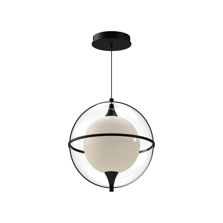 Aries 12-in Black LED Pendant by KUZCO