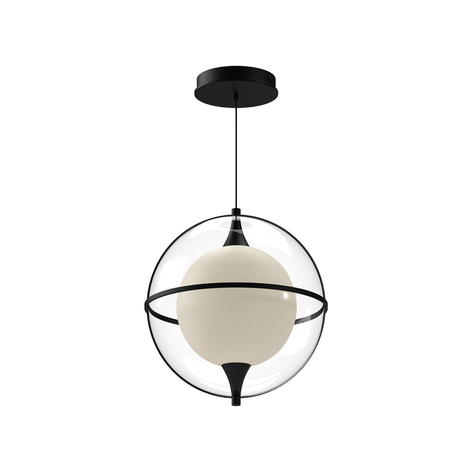 Aries 12-in Black LED Pendant by KUZCO