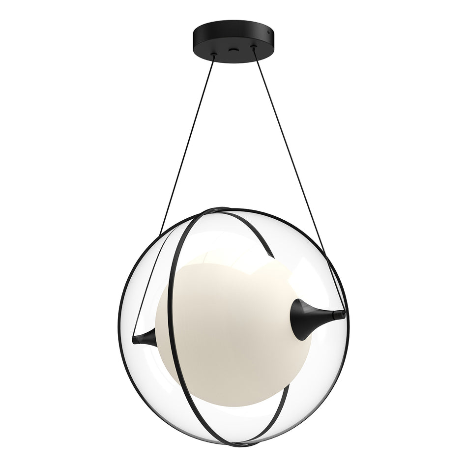 Aries 16-in Black LED Pendant