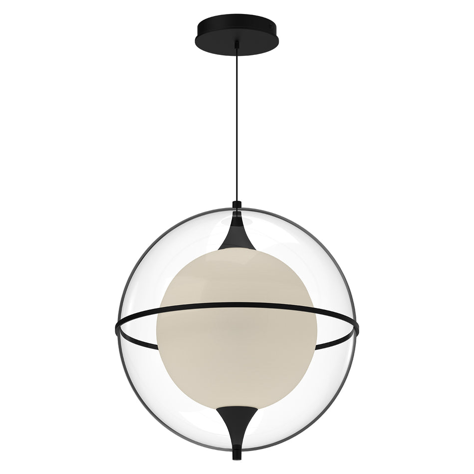 Aries 16-in Black LED Pendant by KUZCO