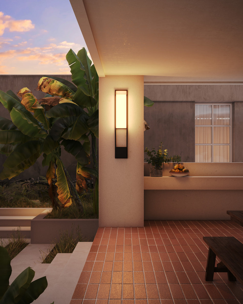 Aspen 33-in Black LED Exterior Wall Sconce by KUZCO