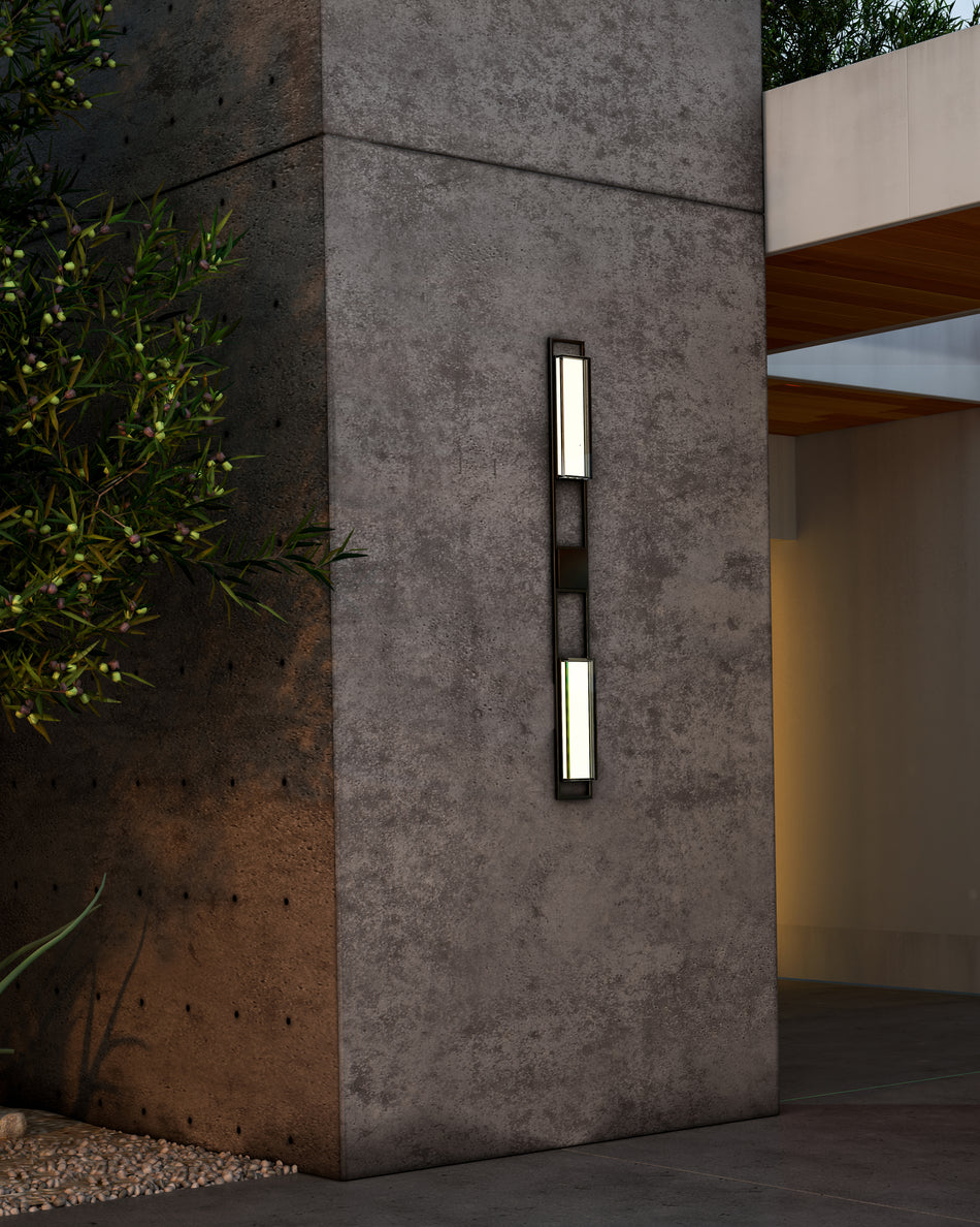Aspen 60-in Black LED Exterior Wall Sconce by KUZCO