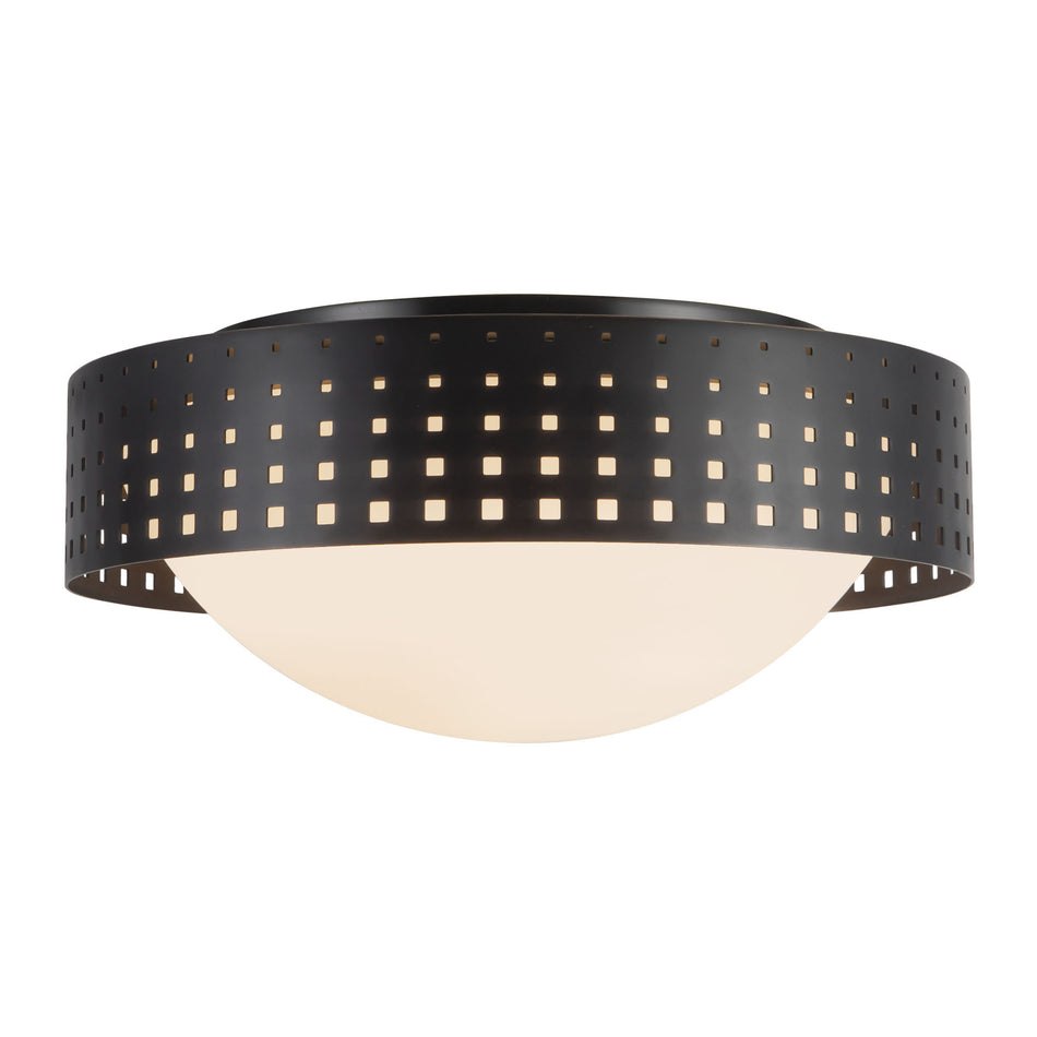 Astoria 14-in Black Flush Mount