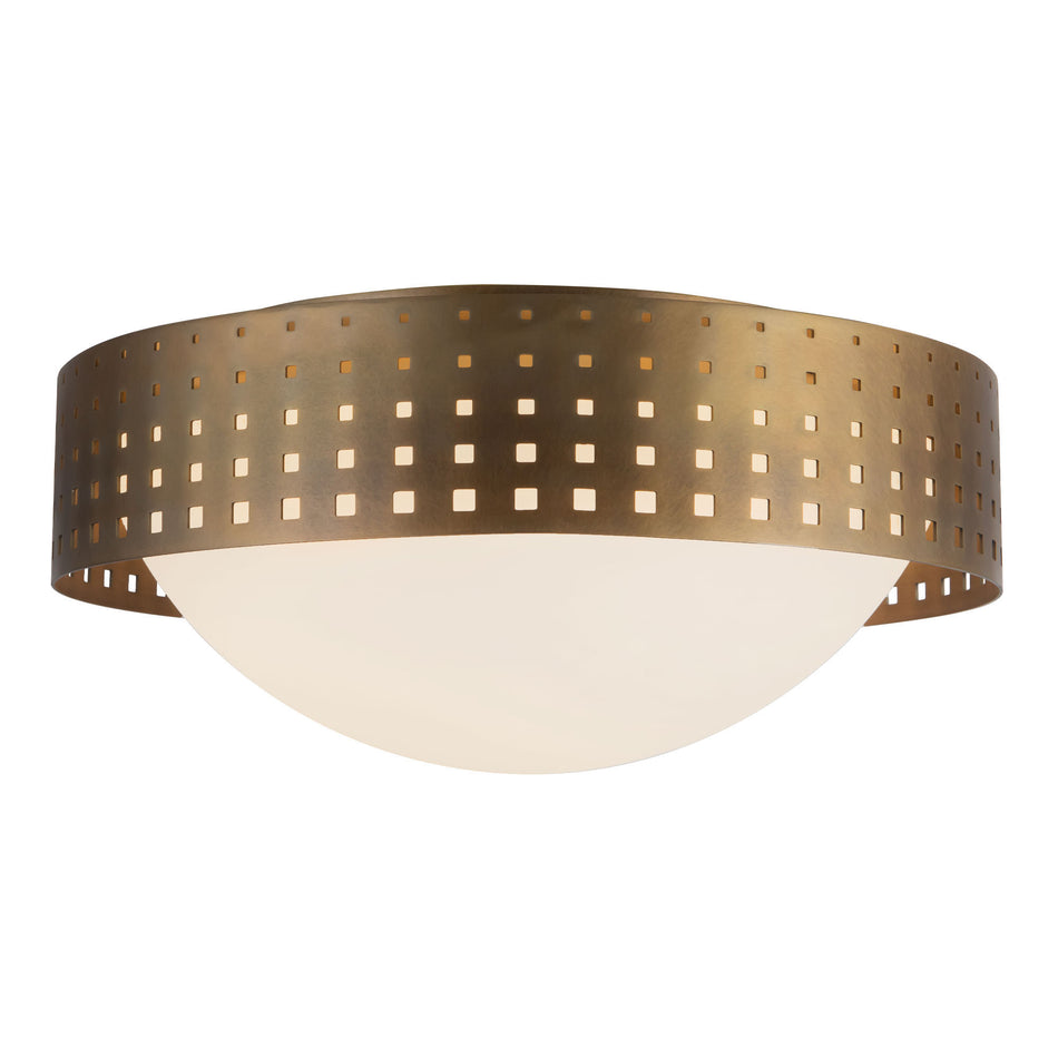 Astoria 14-in Brass Flush Mount