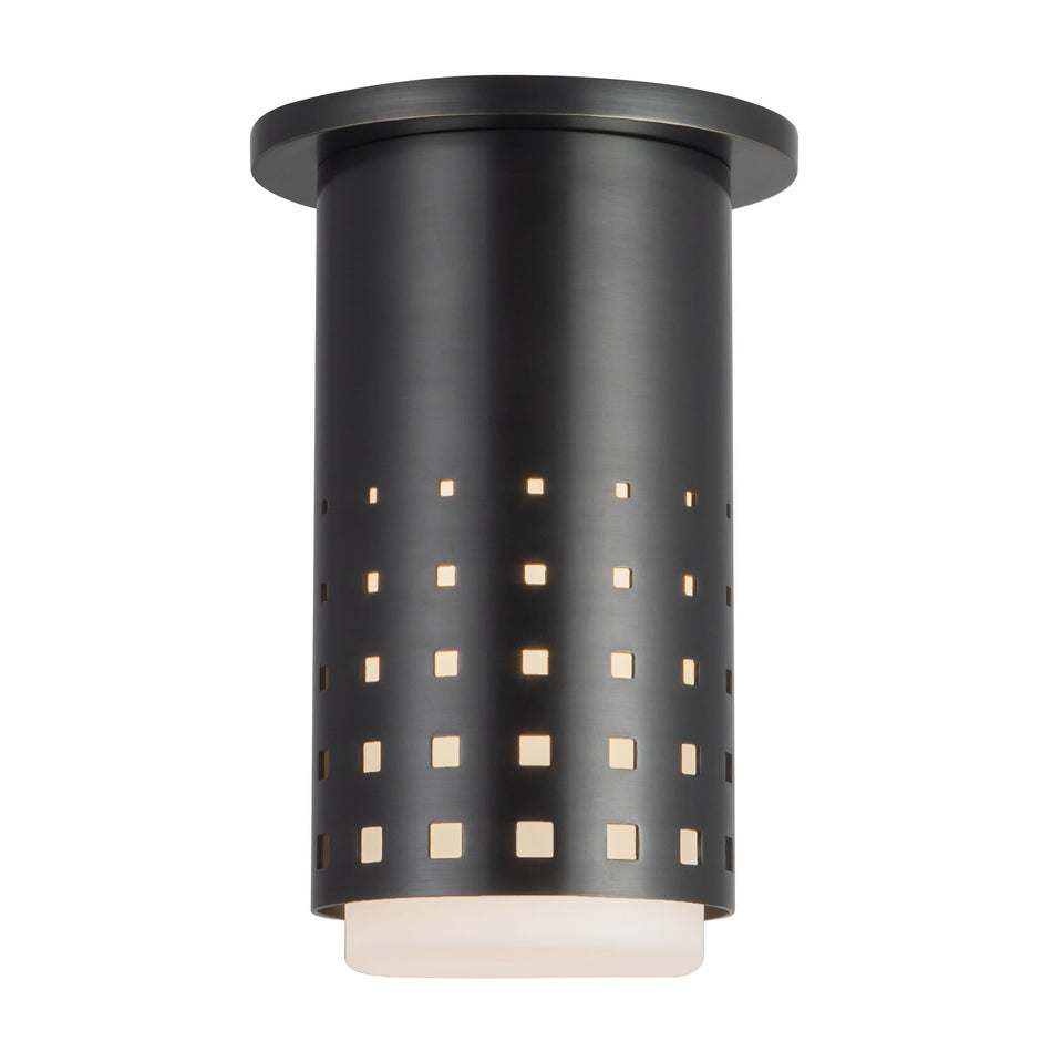 Astoria 5-in Black Semi-Flush Mount