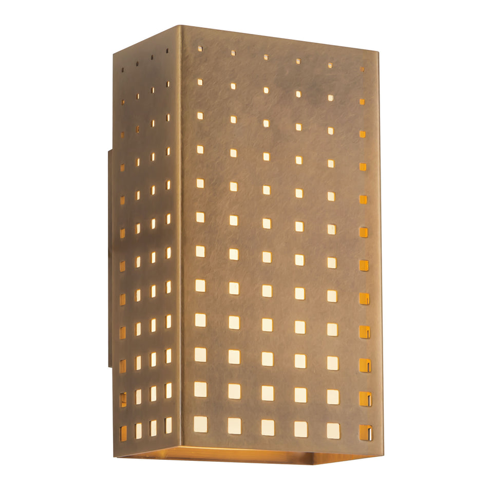 Astoria 9-in Brass dimmable LED Wall Sconce