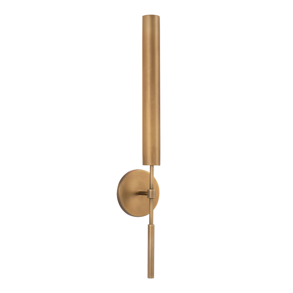 Astrid 25-in Metal Shade/Vintage Brass LED Wall/Vanity