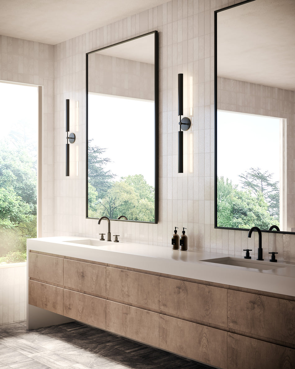 Astrid 2 Head Metal Shade/Urban Bronze LED Wall/Vanity by ALORA