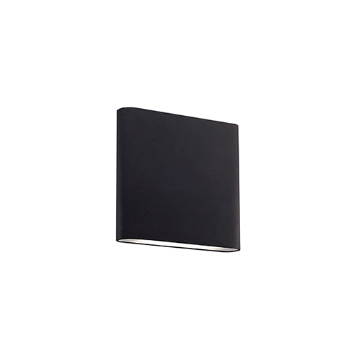 Slate 6-in Black LED All terior Wall by KUZCO