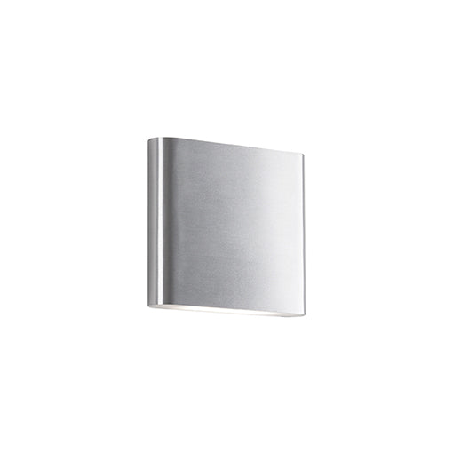 Slate 6-in Brushed Nickel LED All terior Wall by KUZCO