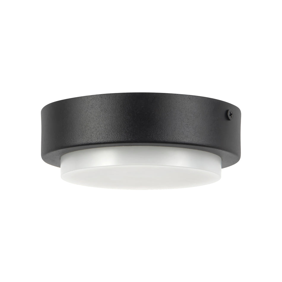 Bailey 5-in Black dimmable LED Outdoor Ceiling Light