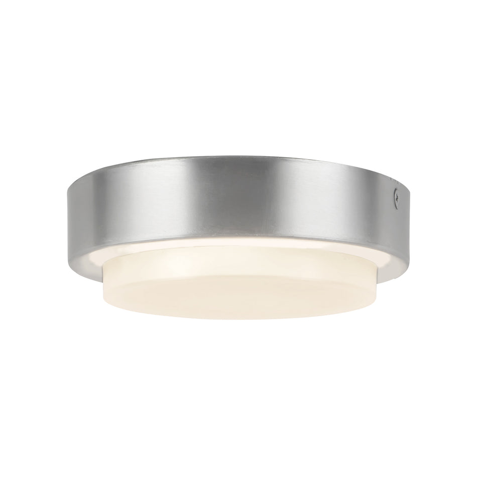 Bailey 5-in Silver dimmable LED Outdoor Ceiling Light