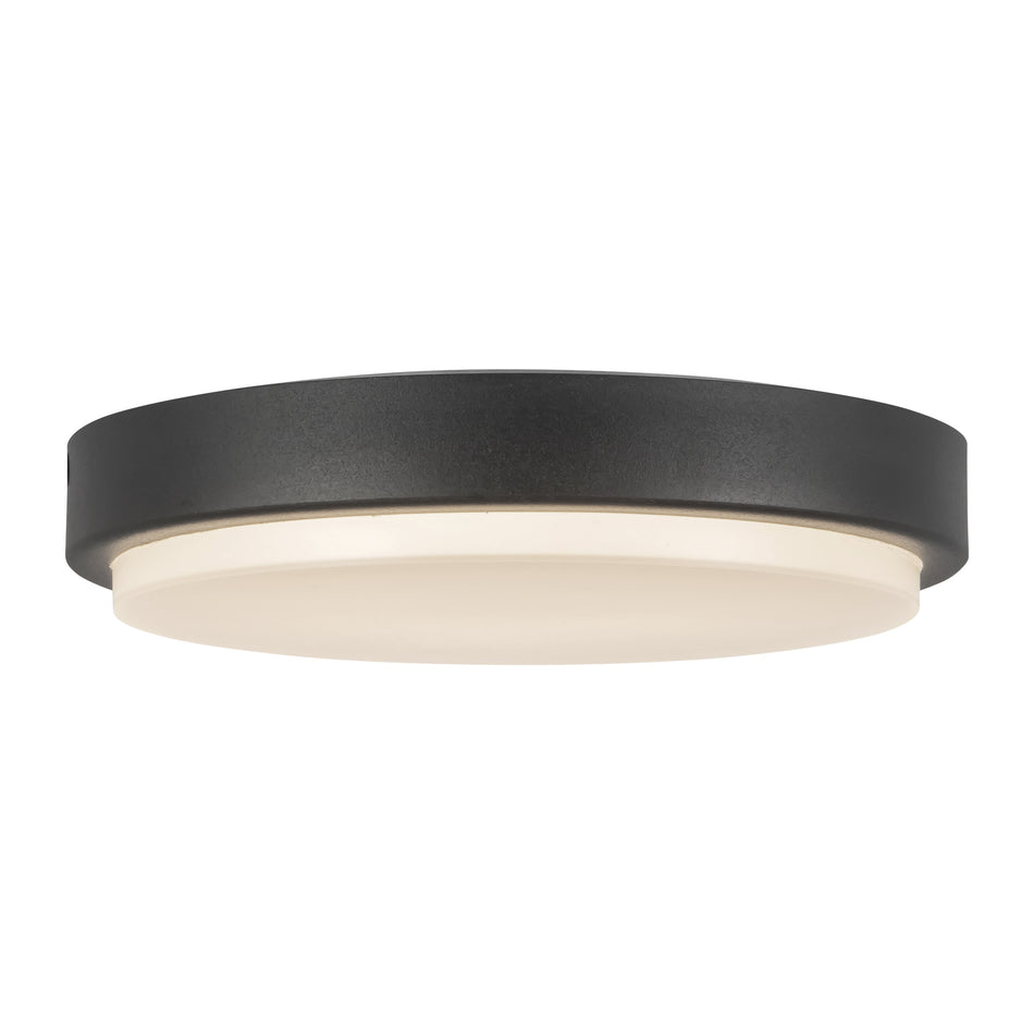 Bailey 9-in Black dimmable LED Outdoor Ceiling Light
