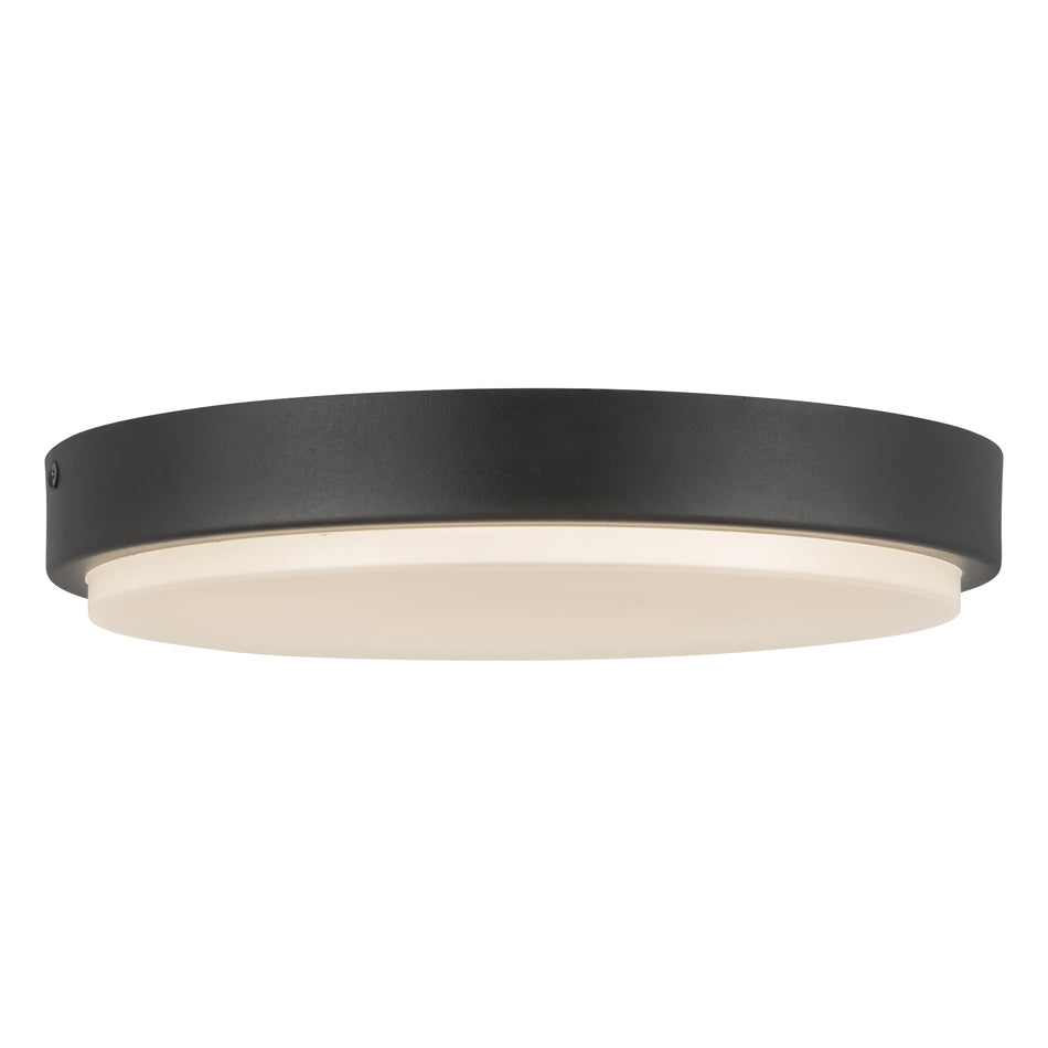 Bailey 11-in Black dimmable LED Outdoor Ceiling Light