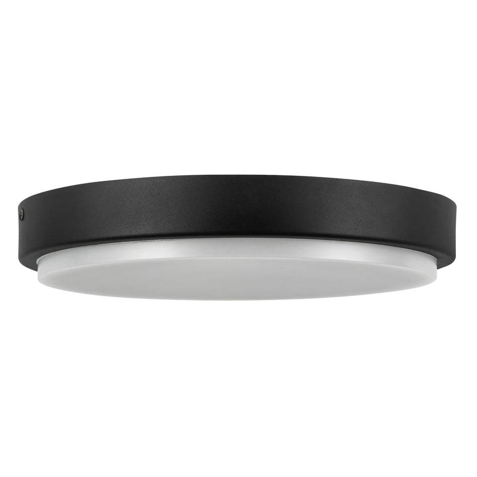 Bailey 11-in Black dimmable LED Outdoor Ceiling Light