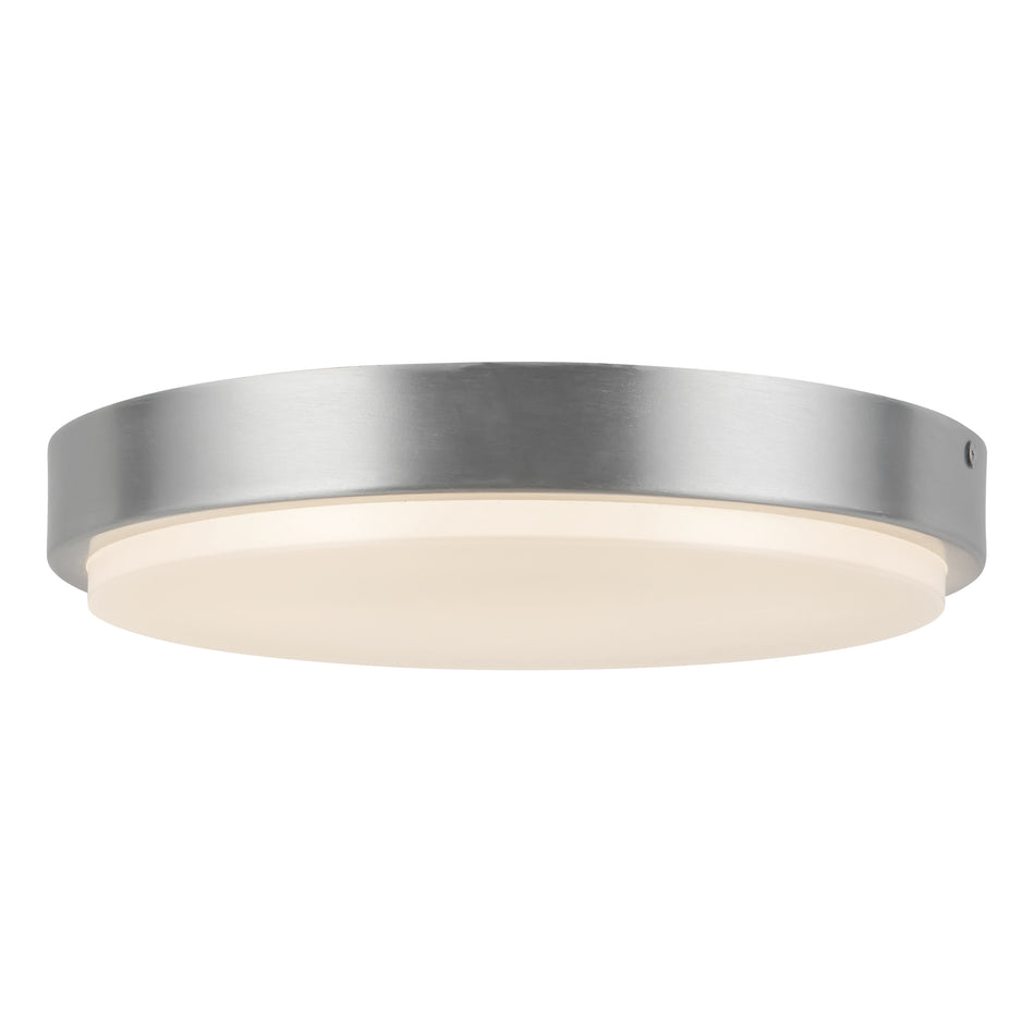 Bailey 11-in Silver dimmable LED Outdoor Ceiling Light