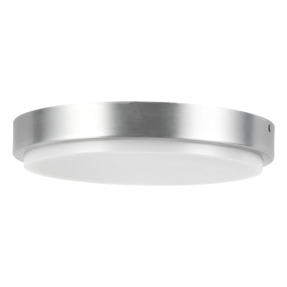 Bailey 11-in Silver dimmable LED Outdoor Ceiling Light