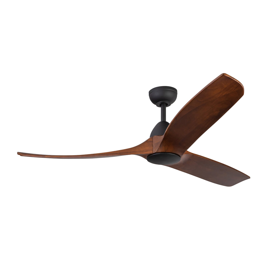 Baylor 60-in Matte Black/Dark Walnut LED Ceiling Fan by KUZCO