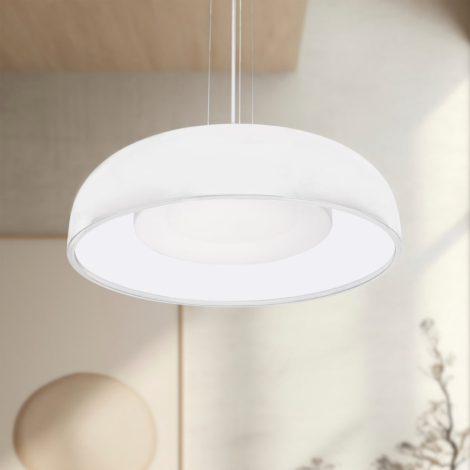 Beacon 20-in White LED Pendant by KUZCO