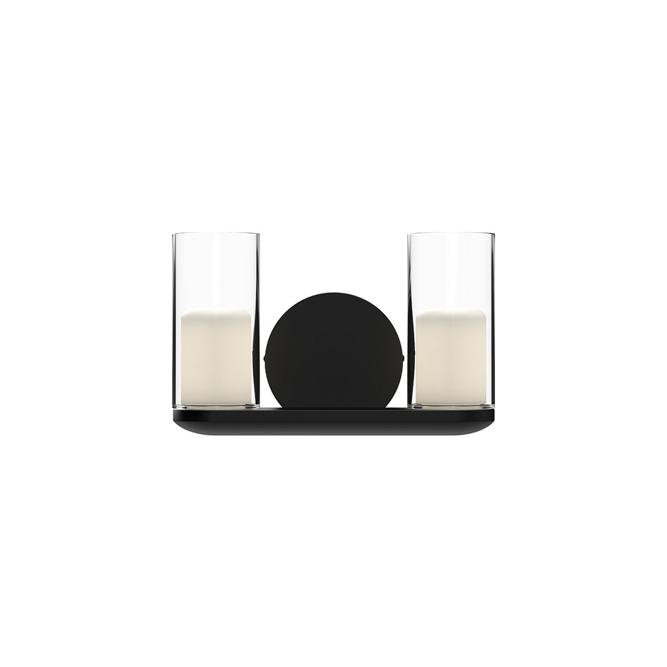 Birch 11-in Black/Clear LED Vanity by KUZCO