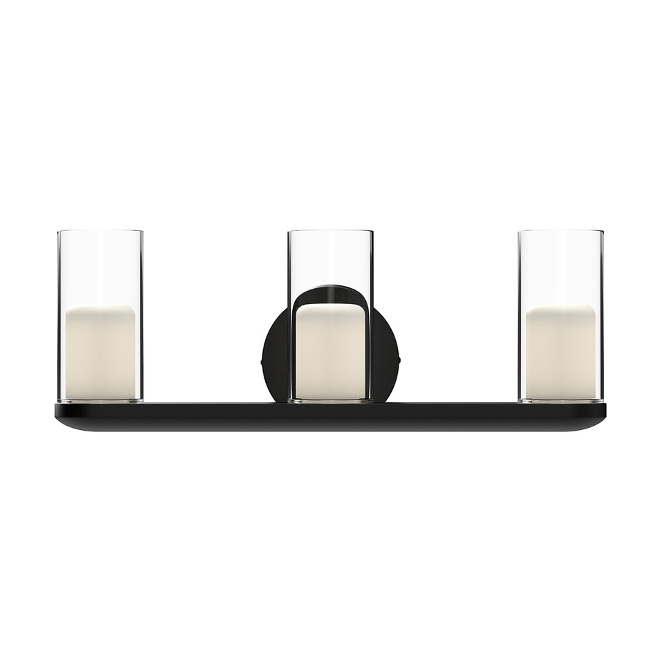 Birch 19-in Black/Clear LED Vanity by KUZCO
