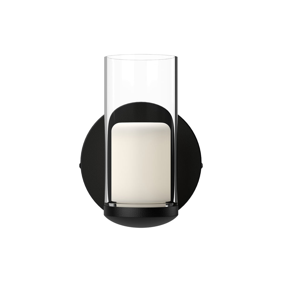 Birch 3-in Black/Clear LED Wall Sconce by KUZCO
