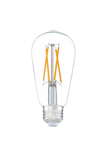 6W LED E26 ST58 Dimmable Clear 2700K