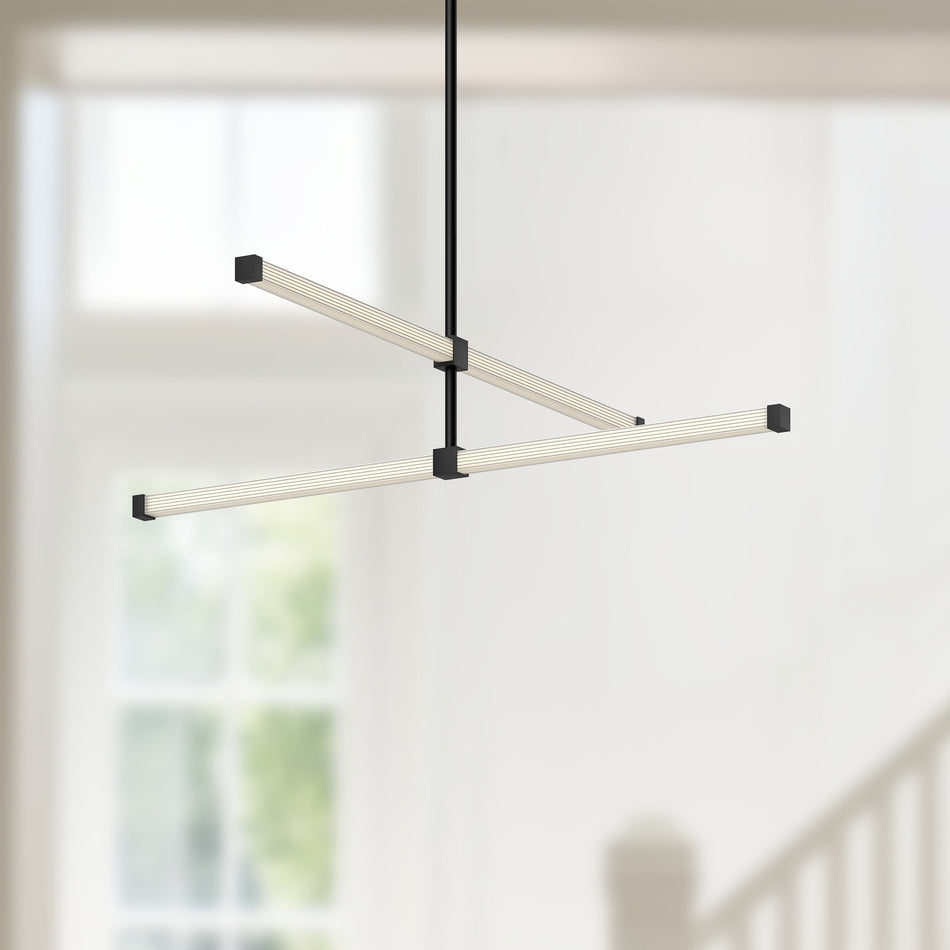 Blade 32-in Black LED Chandeliers by KUZCO